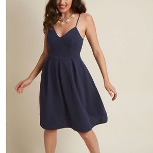 Open-Air Flair Pleated A-Line ModCloth dress
